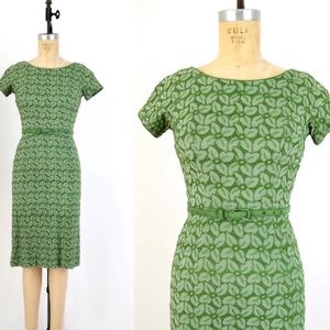 1950s vintage green dress gay Gibson